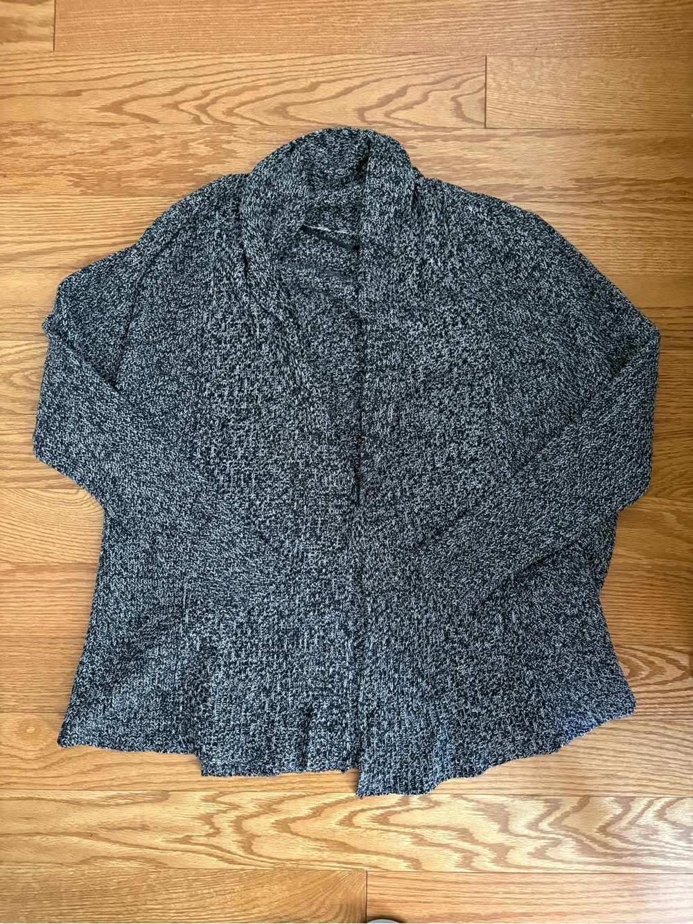 Vintage Heather Grey Thick Knit Cardigan